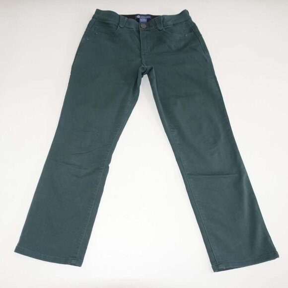 Democracy Women's Absolution Straight Leg Jeans Size 10 Petite Green Mid Rise P - Picture 1 of 6